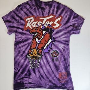 Toronto Raptors Shirt Mens Small Purple Tie Dye NBA Basketball Hardwood Classics